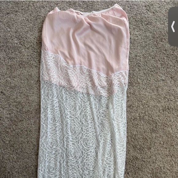 Free People Blush Top with White Lace - Picture 1 of 3